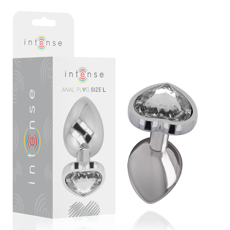 INTENSE - PLUG ANAL MÉTAL ALUMINIUM CŒUR BLANC TAILLE L