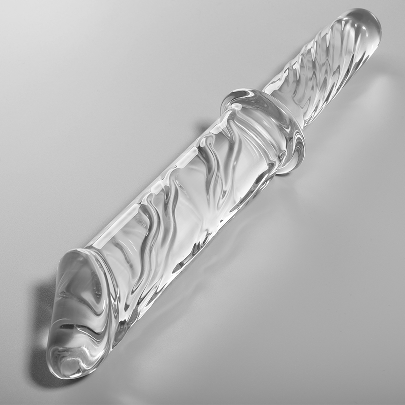 GAMME NEBULA PAR IBIZA - MODÈLE 24 GODEMICHET EN VERRE BOROSILICATE CLAIR 28,5 CM -Ø- 5 CM