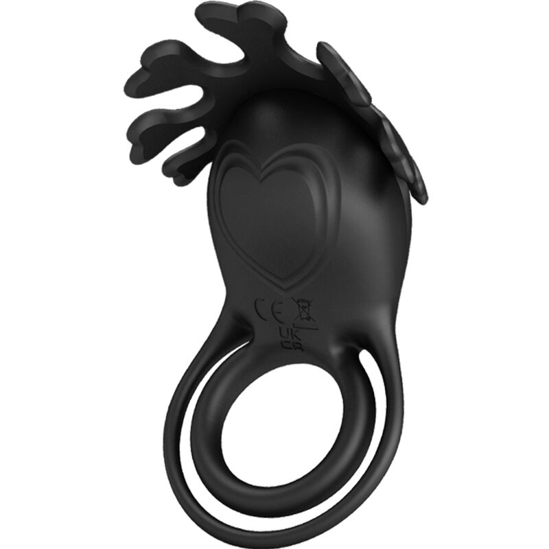 PRETTY LOVE - RUBEN VIBRATOR RING 7 VIBRATIES ZWART SILICONEN