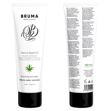 BRUMA - GEL LUBRIFIANT HUILE DE GRAINES DE CHANVRE EFFET CHAUFFANT SAVEUR CANNABIS 100 ML