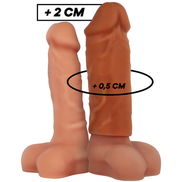 VIRILXL - RALLONGE DE PÉNIS EN SILICONE LIQUIDE V3 MARRON