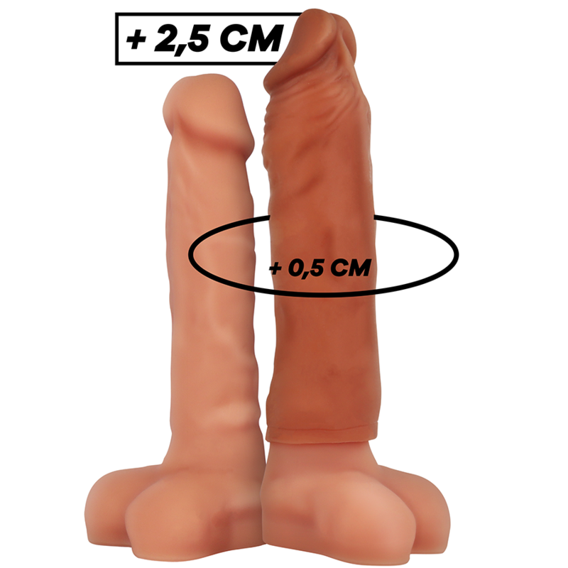 VIRILXL - RALLONGE DE PÉNIS EN SILICONE LIQUIDE V5 BRUN