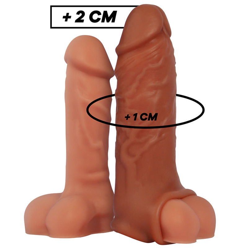 VIRILXL - ALLONGE-PÉNIS MARRON EN SILICONE LIQUIDE V9