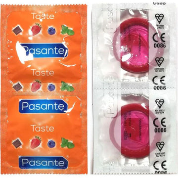 PASANTE - PRÉSERVATIFS SAVEUR FRAISE SACHET 144 UNITÉS