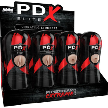 PDX ELITE - STROKER SET 12 STUKS: 6X VAGINA, 3X ANUS, 3X MOND