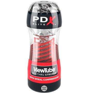 PDX ELITE - STROKER KIJKBUIS 2 SPIRAALCOMPRESSIE TRANSPARANT