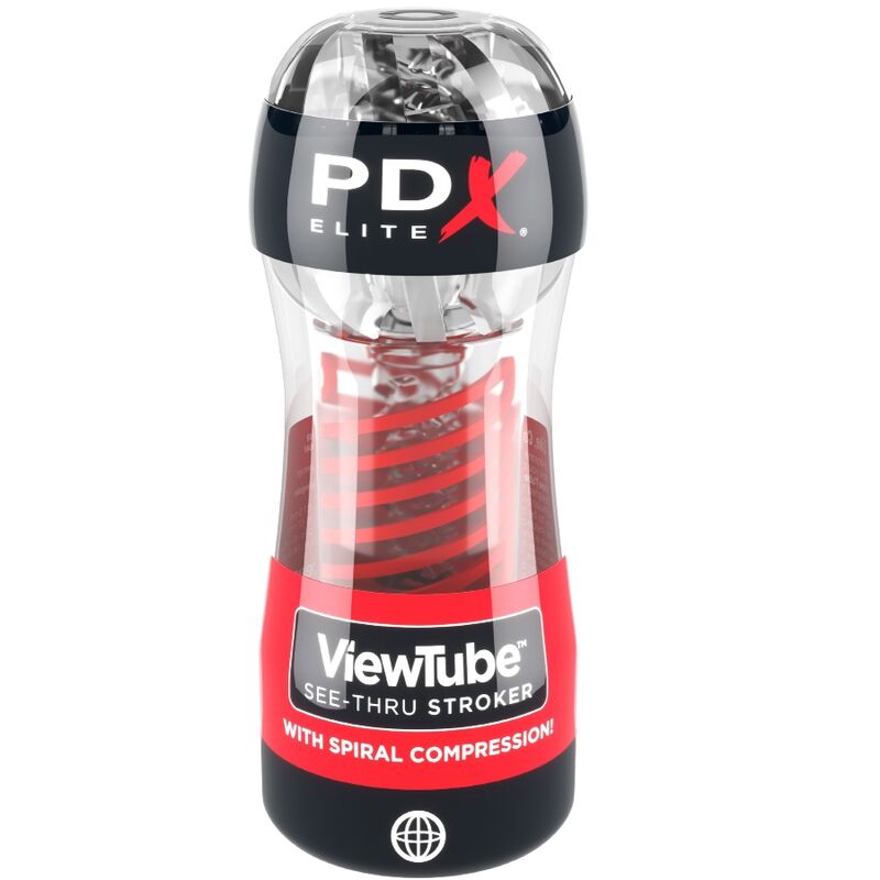 PDX ELITE - STROKER KIJKBUIS 2 SPIRAALCOMPRESSIE TRANSPARANT