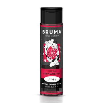 BRUMA - HUILE DE MASSAGE CHAUFFANTE PREMIUM FRAISE 3 EN 1 - 100 ML