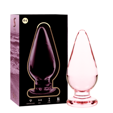 SÉRIE NEBULA PAR IBIZA - PLUG ANAL MODÈLE 4 VERRE BOROSILICATE ROSE 11 CM -O- 5 CM