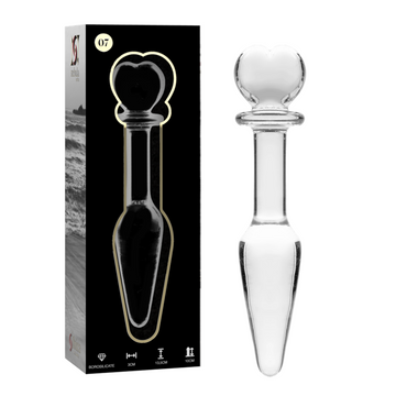 SÉRIE NEBULA PAR IBIZA - MODÈLE 7 PLUG ANAL VERRE BOROSILICATE CLAIR 13,5 CM -O- 3 CM