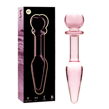 NEBULA SERIE VAN IBIZA - MODEL 7 ANALE PLUG BOROSILICAATGLAS ROZE 13,5 CM -O- 3 CM