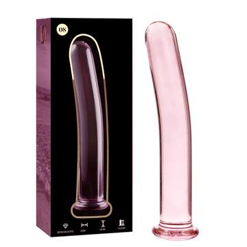 SÉRIE NEBULA PAR IBIZA - GODEMICHET MODÈLE 8 EN VERRE BOROSILICATE ROSE 14,5 CM -Ø- 2 CM