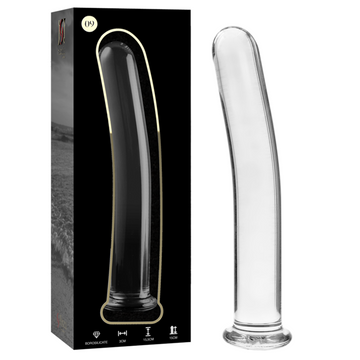 SÉRIE NEBULA PAR IBIZA - GODEMICHET MODÈLE 9 EN VERRE BOROSILICATE TRANSPARENT 15,5 CM -O- 2,5 CM