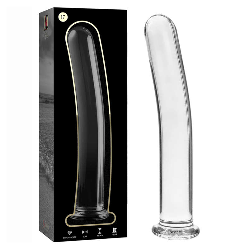 NEBULA SERIE VAN IBIZA - MODEL 17 DILDO BOROSILICAATGLAS HELDER 18,5 CM -O- 3 CM