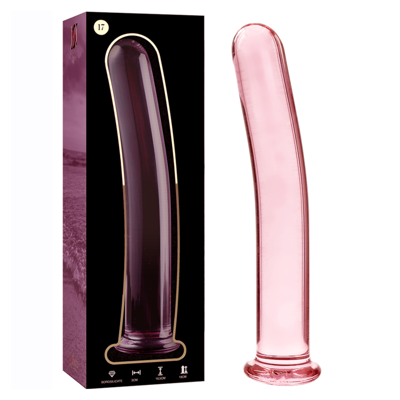 NEBULA SERIE VAN IBIZA - MODEL 17 DILDO BOROSILICAATGLAS ROZE 18,5 CM -O- 3 CM