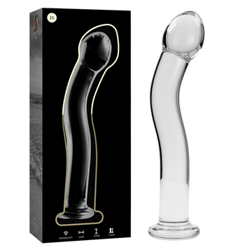 SÉRIE NEBULA PAR IBIZA - MODÈLE DILDO EN VERRE BOROSILICATE TRANSPARENT 18,5 CM -O- 3,5 CM