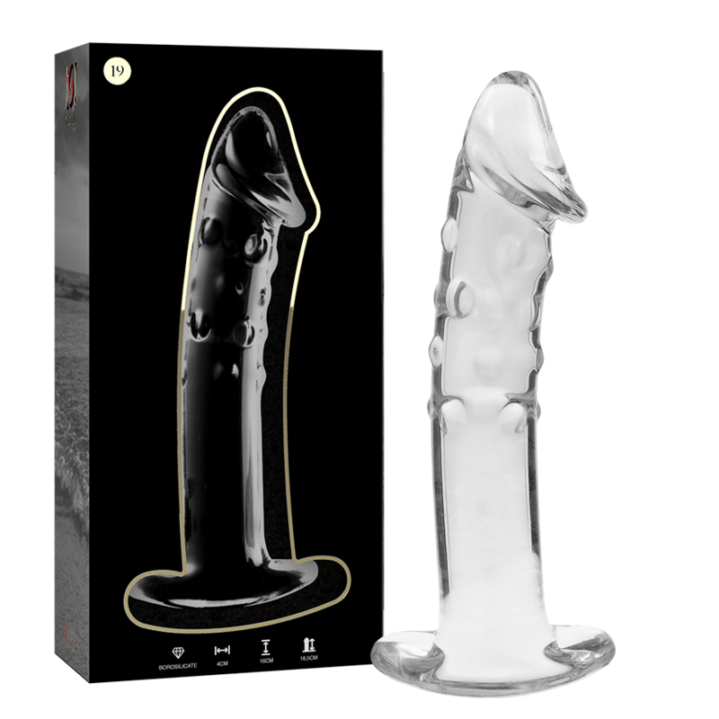 NEBULA SERIE VAN IBIZA - MODEL 19 DILDO BOROSILICAATGLAS HELDER 18,5 CM -O- 4 CM
