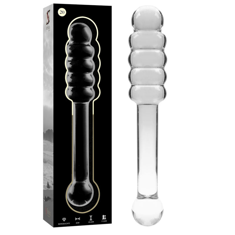 NEBULA SERIE VAN IBIZA - MODEL 20 DILDO BOROSILICAATGLAS HELDER 20,5 CM -O- 3 CM