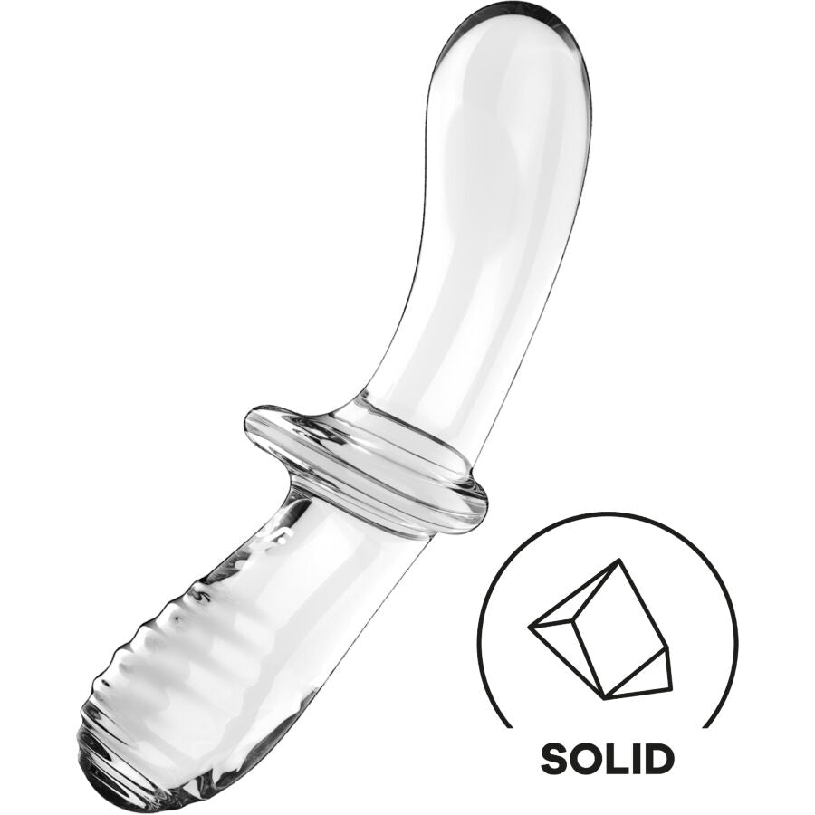 SATISFYER - DOUBLE CRISTAL GODEMICHET TRANSPARENT