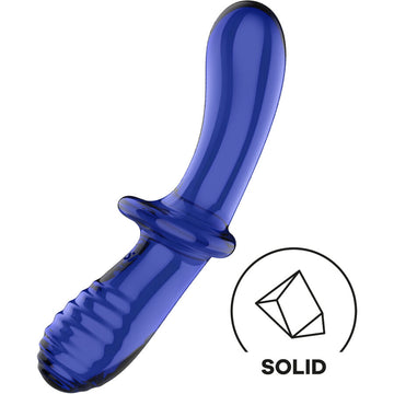 SATISFYER - DOUBLE CRISTAL GODEMICHET BLEU