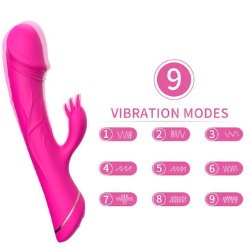 ARMONY - VIBRO DILDO LAPIN SILICONE FUCHSIA