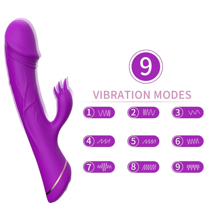 ARMONY - VIBRO DILDO LAPIN EN SILICONE VIOLET