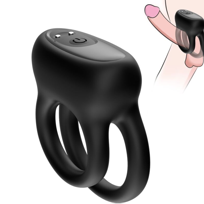 ARMONY - VIBRATOR MET DUBBELE RING ZWART