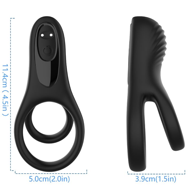 ARMONY - VIBRATOR MET DUBBELE RING ZWART