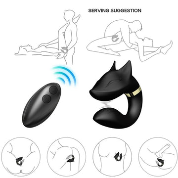 ARMONY - VIBREUR FOX POUR COUPLES TÉLÉCOMMANDE NOIR