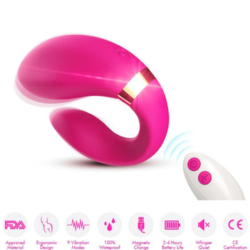 ARMONY - VIBREUR CROISSANT POUR COUPLES TÉLÉCOMMANDE FUCHSIA