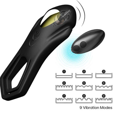 ARMONY - ROADSTER VIBRATOR MET DUBBELE RING EN AFSTANDSBEDIENING, ZWART