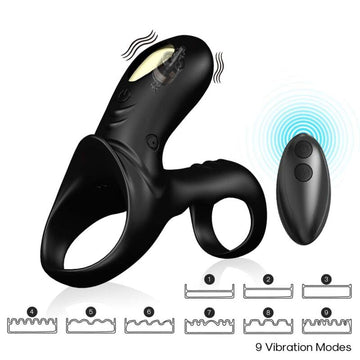 ARMONY - RANGER DUBBELE VIBRATORRING VOOR KOPPELS ZWART