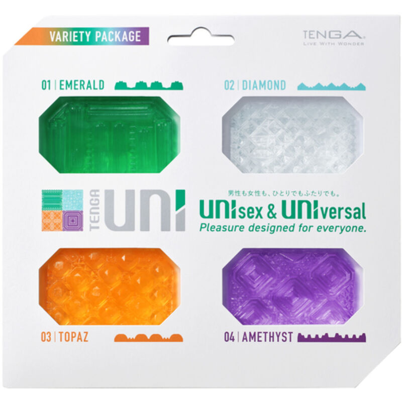 TENGA - UNI VARIETY MASTURBATOR VINGERHOEDJES PAK VAN 4 STUKS