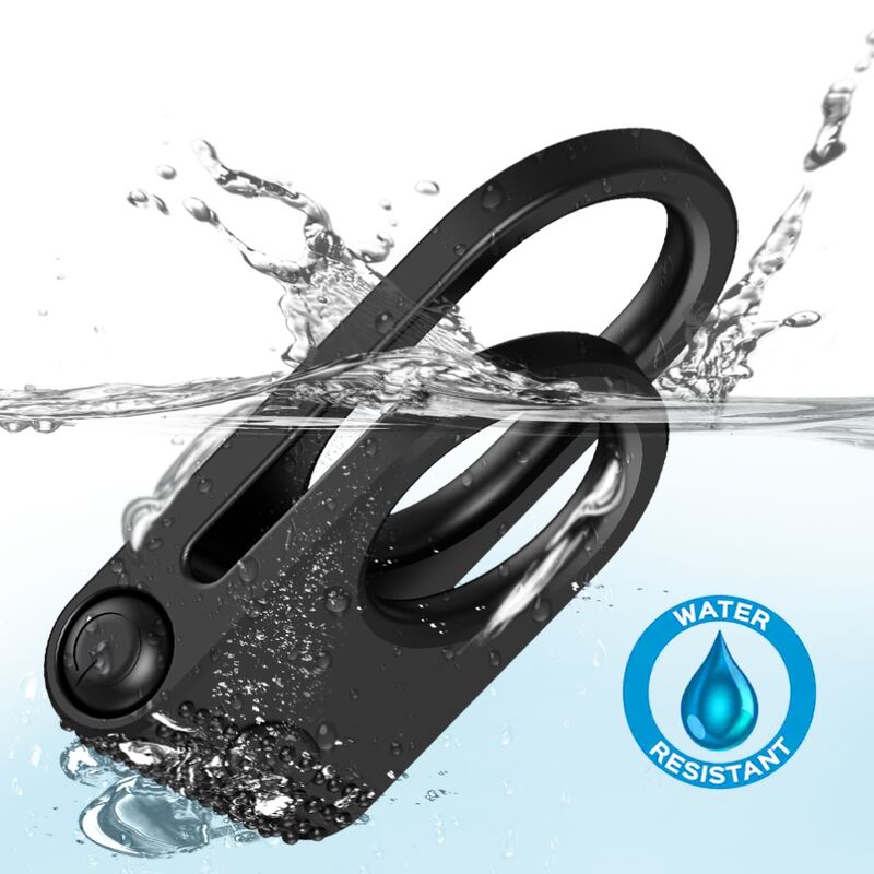 ARMONY - TWINS DUBBELE VIBRATORRING VOOR KOPPELS ZWART