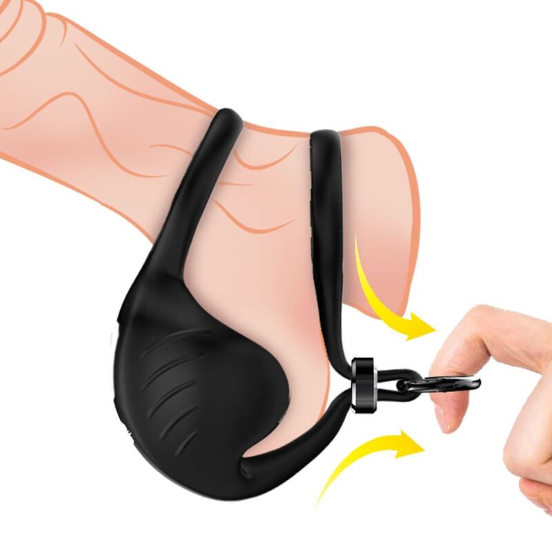 ARMONY - MANTA SCROTUM VIBRATOR RING ZWART