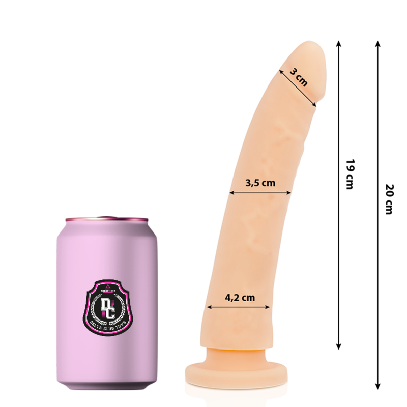 DELTA CLUB - JOUETS GODEMICHET NATUREL SILICONE MÉDICAL 20 CM -O- 4 CM