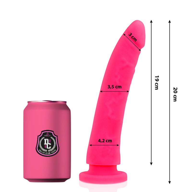 DELTA CLUB - JOUETS GODEMICHET ROSE EN SILICONE MÉDICAL 20 CM -O- 4 CM
