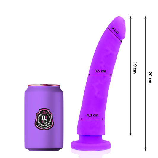 DELTA CLUB - SPEELGOED LILA DILDO MEDISCH SILICONE 20 CM -O- 4 CM
