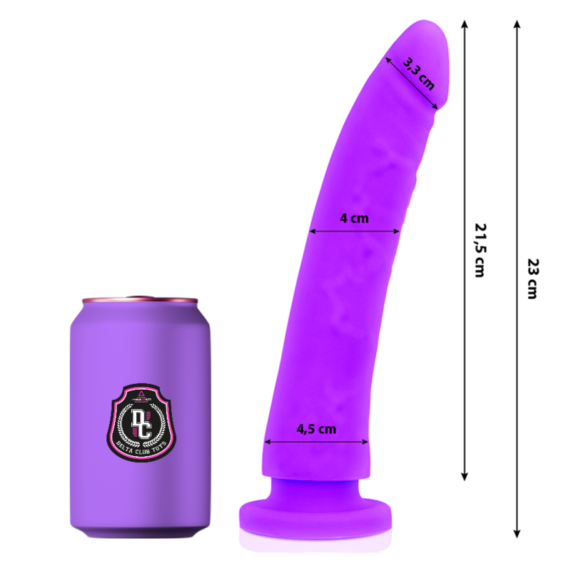 DELTA CLUB - SPEELGOED LILA DILDO MEDISCH SILICONE 23 CM -O- 4,5 CM