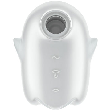 SATISFYER - PULSION D'AIR ET VIBREUR LUMINESCENT GHOST BLANC