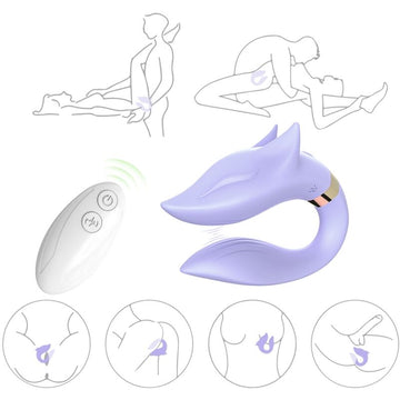 ARMONY - VIBREUR RENARD POUR COUPLES TÉLÉCOMMANDE VIOLET