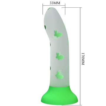 PRETTY LOVE - GODEMICHET SANS VIBRATION MAGICAL NIGHTFALL VERT LUMINEUX