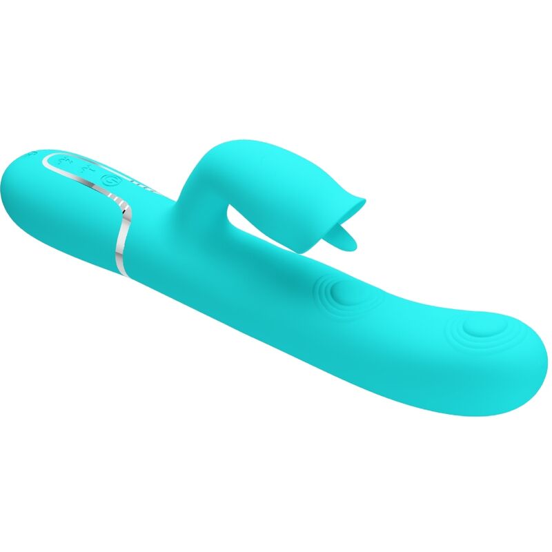 PRETTY LOVE - KONIJNENVIBRATOR MET LIKKEN AQUA GROEN