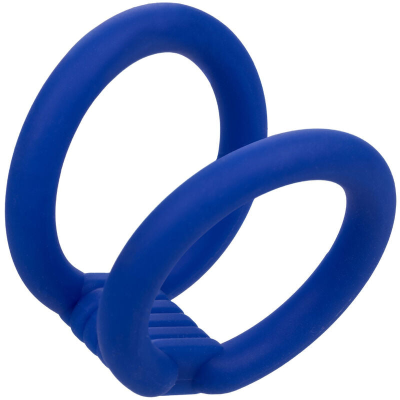 CALEXOTICS - CAGE DOUBLE PÉNIS AMIRAL BLEUE