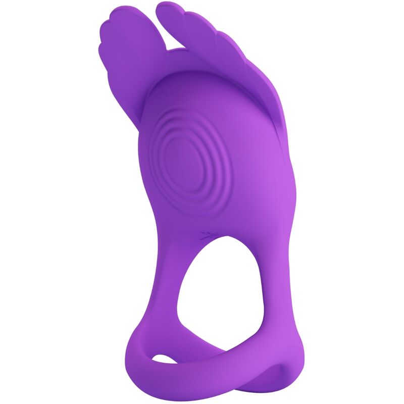 PRETTY LOVE - SILAS VIBRANT PENISRING MET 7 VIBRATIES, PAARSE SILICONE