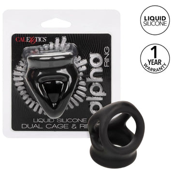 CALEXOTICS - ALPHA DUAL CAGE RING ZWART