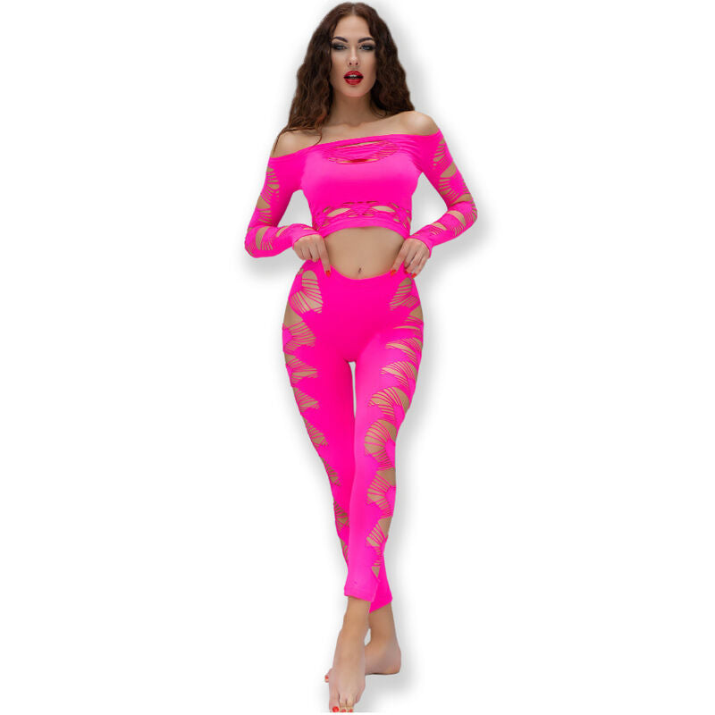 CHILIROSE - CR 4632 TOP &amp; BROEK FUCHSIA S/L