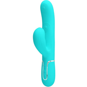 PRETTY LOVE - VIBROMASSEUR MULTIFONCTION 3 EN 1 POINT G PERLITA VERT AQUA