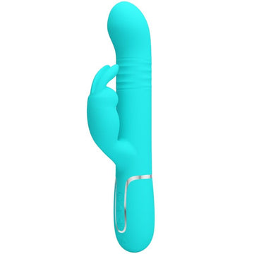 PRETTY LOVE - COALE RABBIT VIBRATOR MET PARELS IN AQUA GROEN