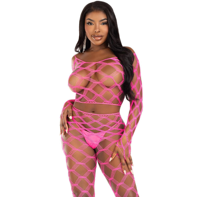 LEG AVENUE - TOP &amp; LEGGINS HARDCORE FUCHSIA